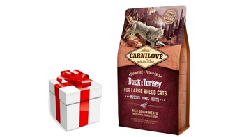 CARNILOVE Cat Duck & Turkey For Large Breed 6kg + sorpresa per il gatto GRATIS