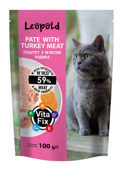 Leopold Paté di carne con tacchino per gatti 100g