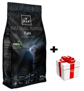 Rex Natural Range Cats Chicken & Rice 14 kg + sorpresa per il gatto GRATIS