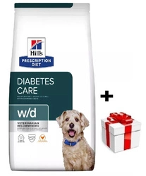 HILL'S PD Prescription Diet Canine w / d 10kg + HILLS Cibo ipoallergenico per cani 220g GRATIS