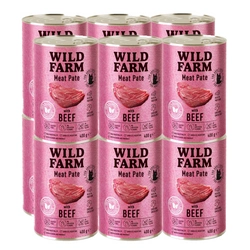 WILD FARM Pate Beef 12x400 g - cibo senza glutine per gatti