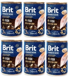 Brit Premium By Nature Pesce con pelle di pesce 6x400g - di sconto in un set