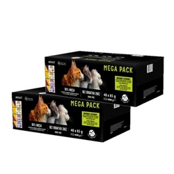 PetRepublic cibo umido per gatti bocconcini in salsa delicata MIX di gusti di carne 96x85g