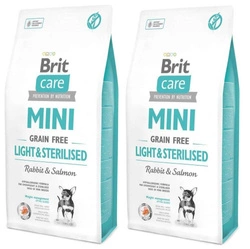 Brit Care Mini Grain Free Light & Sterilised Con coniglio e salmone 7kg x2