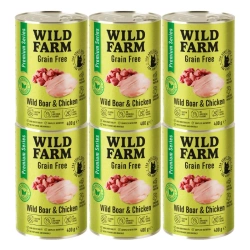 WILD FARM Premium Grain Free Wild Boar and Chicken 6x400g - alimenti senza cereali per gatti