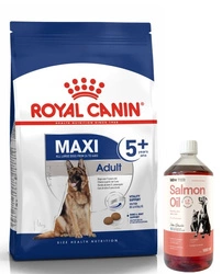 ROYAL CANIN Maxi Adulto 5+ 15kg + LAB V Olio di Salmone per cani e gatti 1000ml