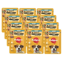 Pedigree Wet Food per cani adulti con pollo e verdure in salsa 12x100g