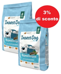 GREEN PETFOOD InsectDog Hypoallergen 2x10kg - 3% di sconto in un set