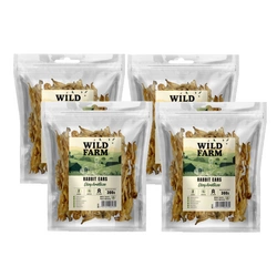 WILD FARM Orecchie di coniglio 4x300 g snack per cani