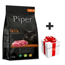 DOLINA NOTECI Piper Animali con anatra per gatti 3kg  + sorpresa per il gatto
