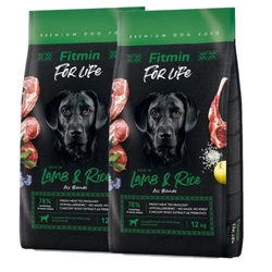 FITMIN Dog For Life Lamb & Rice 2x12 kg