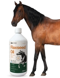 lLab-v Flaxseed Oil – Olio di semi di lino 100% spremuto a freddo per cavalli 1000 ml