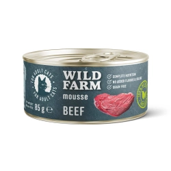 WILD FARM Mousse Beef 85 g - mousse senza cereali per gatti