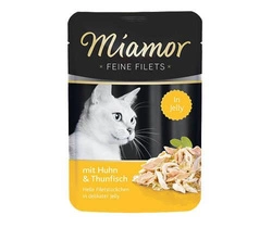 Miamor Feine Filets - cibo umido per gatti filetti di pollo con tonno 100g