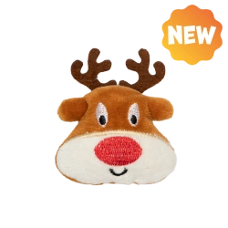 UNIQ PETS GIOCATTOLO DI PELUCHE PER GATTI PURRNIP testa di renna con erba gatta 7x6cm