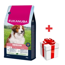EUKANUBA Mature&Senior Small & Medium Breeds Lamb & Rice 12kg + sorpresa per il cane