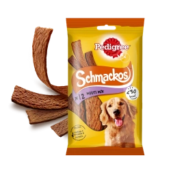 Pedigree Schmackos Multi Mix Snack per cani adulti di tutte le razze con manzo, pollo e agnello 36g