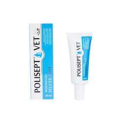 JM SANTE Polisept Vet Wound Gel Silver Medicazione pro-gel per cani e gatti 30ml