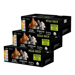 PetRepublic cibo umido per gatti bocconcini in salsa delicata MIX sapori di carne e pesce 144x85g