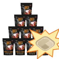 Tasty Dogs Life Piatto con anatra in gelatina 10x500 g + ciotola gratis!