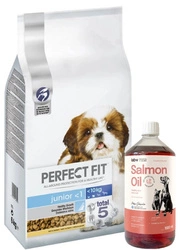 Perfect Fit™ - alimento completo secco per cuccioli di taglia piccola, ricco di pollo da 6 kg & LAB V Olio di Salmone per cani e gatti 1000ml