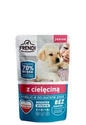 Frendi- Junior, Pezzi in salsa delicata con carne di vitello 100g