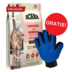 ACANA Indoor Entree Gatto 4,5 kg + Guanto per pettinare il pelo del gatto GRATIS!