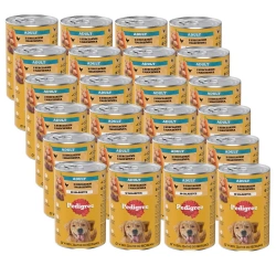 PEDIGREE Adult lattina 24x1200g - alimento umido completo per cani adulti, con pollo in gelatina
