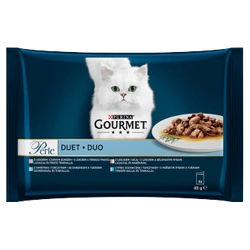 GOURMET Perle cibo per gatti adulti Meat Duet 4x85g