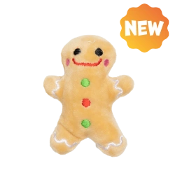 UNIQ PETS GIOCATTOLO DI PELUCHE PER GATTI PURRNIP omino di pan di zenzero con erba gatta 7x6cm