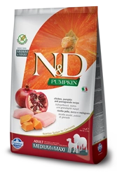 Farmina N&D Pumpkin Grain Free Canine Adult Medium&Maxi Chicken&Pomegranate 12kg