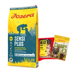 JOSERA SensiPlus 12,5 kg + Denties 180 g e Meatlovers 400 g GRATIS!!