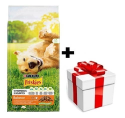 PURINA Friskies Balance Pollo con verdure 15kg + sorpresa per il cane GRATIS