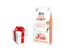 Brit Care Cat Grain-Free Sensitive Healthy Digestion & Delicate Taste Con tacchino e salmone 7kg + sorpresa per il gatto GRATIS