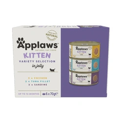 APPLAWS Cat Multipak mix di gusti in gelatina per gattini 6x70g LATTINA