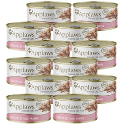 APPLAWS Filetto di tonno con gamberi in brodo in scatola 12x70g