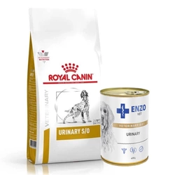 ROYAL CANIN Urinary S/O 2kg + ENZO VET Urinary per le malattie del tratto urinario con pollo per cani 400g