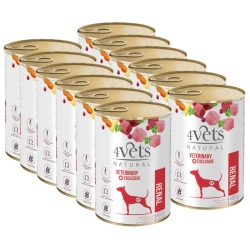 4Vets per cani Renal 12x400g - 3% di sconto in un set