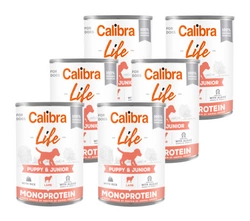 CALIBRA Dog Life Puppy & Junior Agnello con Riso 6x400g