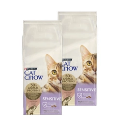PURINA Cat Chow Alimento per gatti sensibili con salmone 2x15 kg