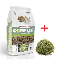 Versele-Laga Cuni Junior Complete - cibo per giovani conigli 1.75kg + Fieno di prato piccolo 400g