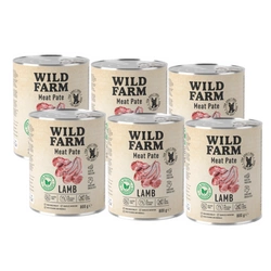 WILD FARM Pate Lamb 6x800g cibo senza glutine per cani