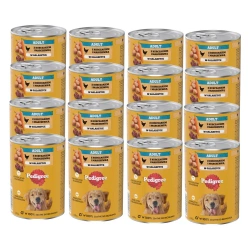 Pedigree Wet Food per cani adulti con pollo e verdure in gelatina 12x400g