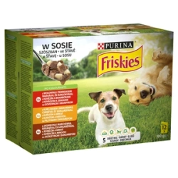 PURINA Friskies Cibo per cani in salsa 12x85g