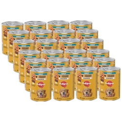 Pedigree Wet Food per cani adulti con pollo e verdure in gelatina 24x400g