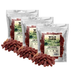 WILD FARM salsicce di agnello 3x500 g snack per cani