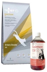 TROVET ASD Urinary Struvite (gatto) 10kg & LAB V Olio di Salmone per cani e gatti 1000ml