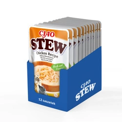 INABA Cat Ciao Stew - spezzatino per gatti cremoso al gusto di pollo 40g 9+3 GRATIS!