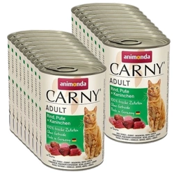 Animonda Gatto Carny Adulti Manzo, Tacchino e coniglio 18x400g