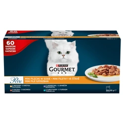 Purina Gourmet Perle Mini Filetti in salsa Alimento per gatti 60x85g